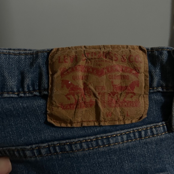 Levi's Distressed Blue Jean Shorts - Picture 3 of 3